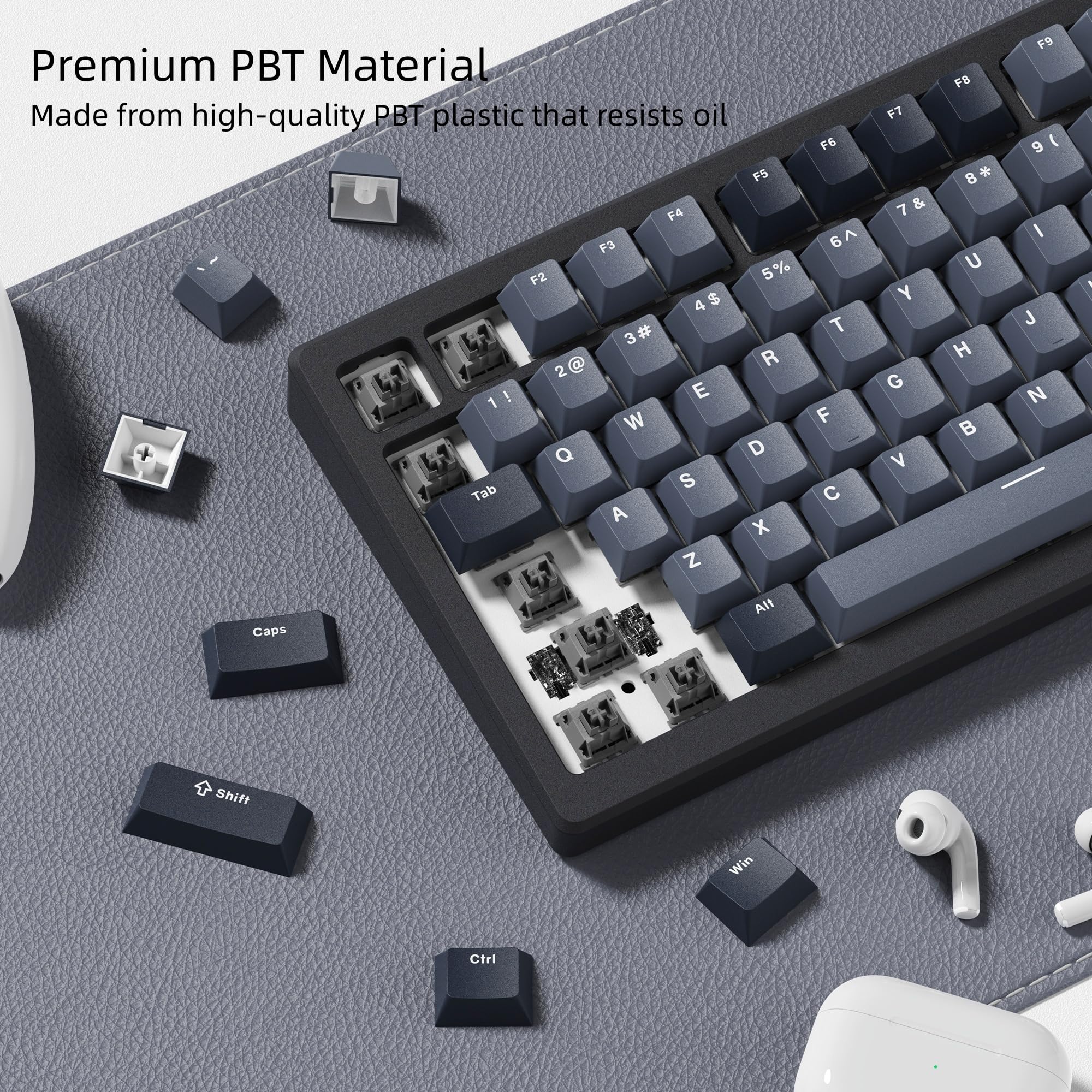 Womier Keycaps for Mechanical Keyboard, PBT Keycaps Cherry Profile
